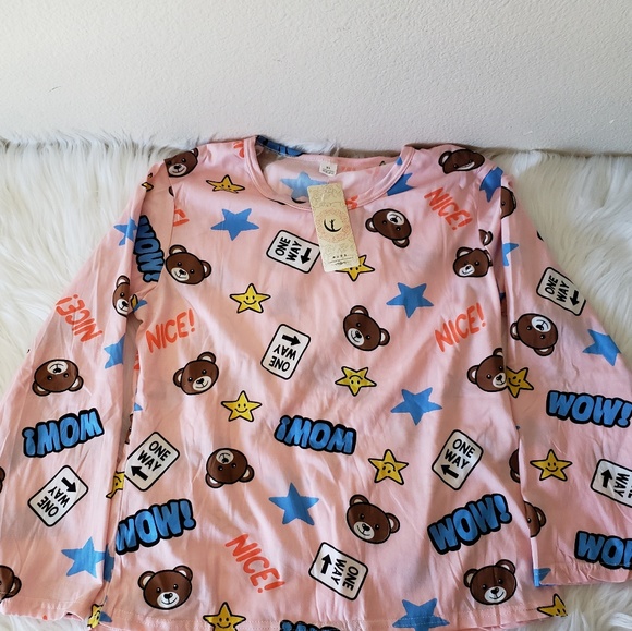 Cute Bear Long Sleeve Pajamas - Picture 5 of 8